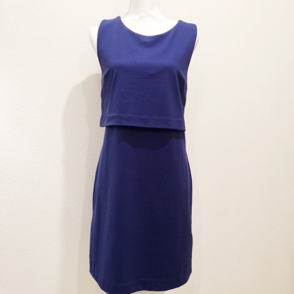 CYNTHIA ROWLEY Blue Sheath Knee Length Dress